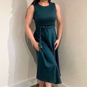 Elegant Calvin Klein Suede Midi Dress